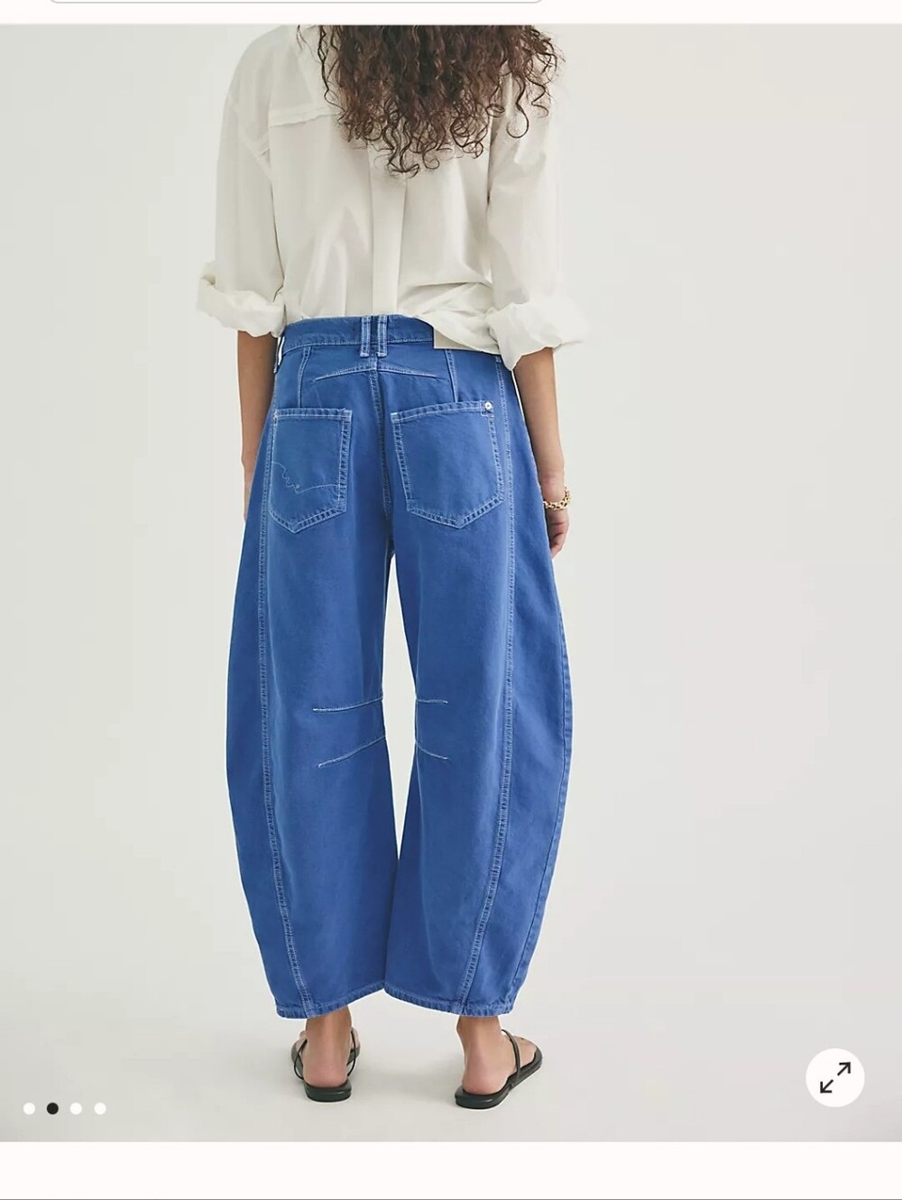 NWOT We The Free Good Luck Mid Rise Barrel Jeans in Blue Jay - Picture 2 of 13